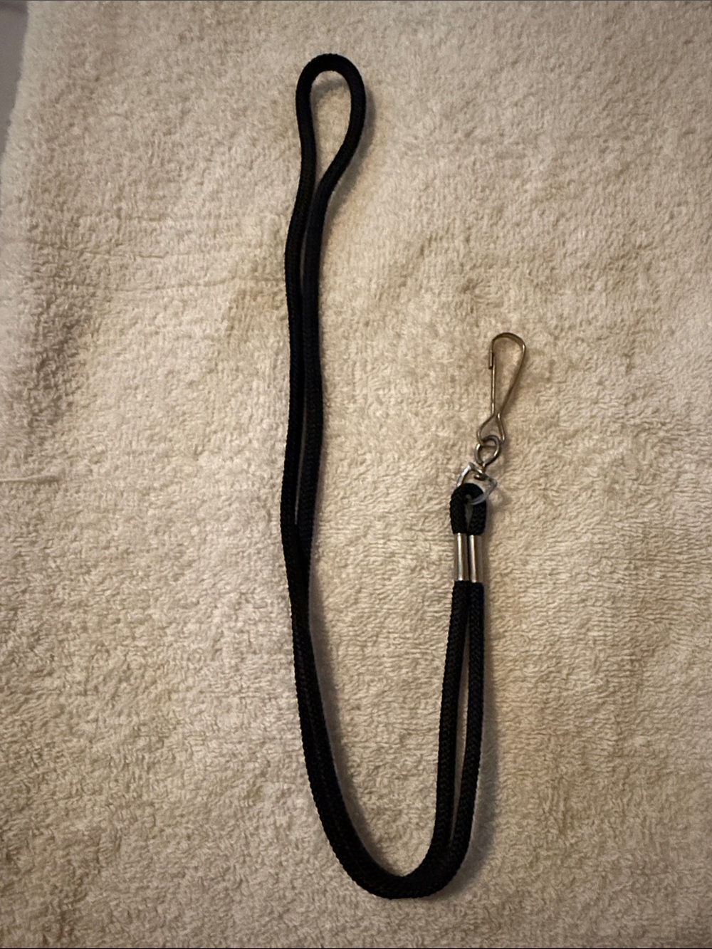 Black Lanyard Key Leash with Metal Clip